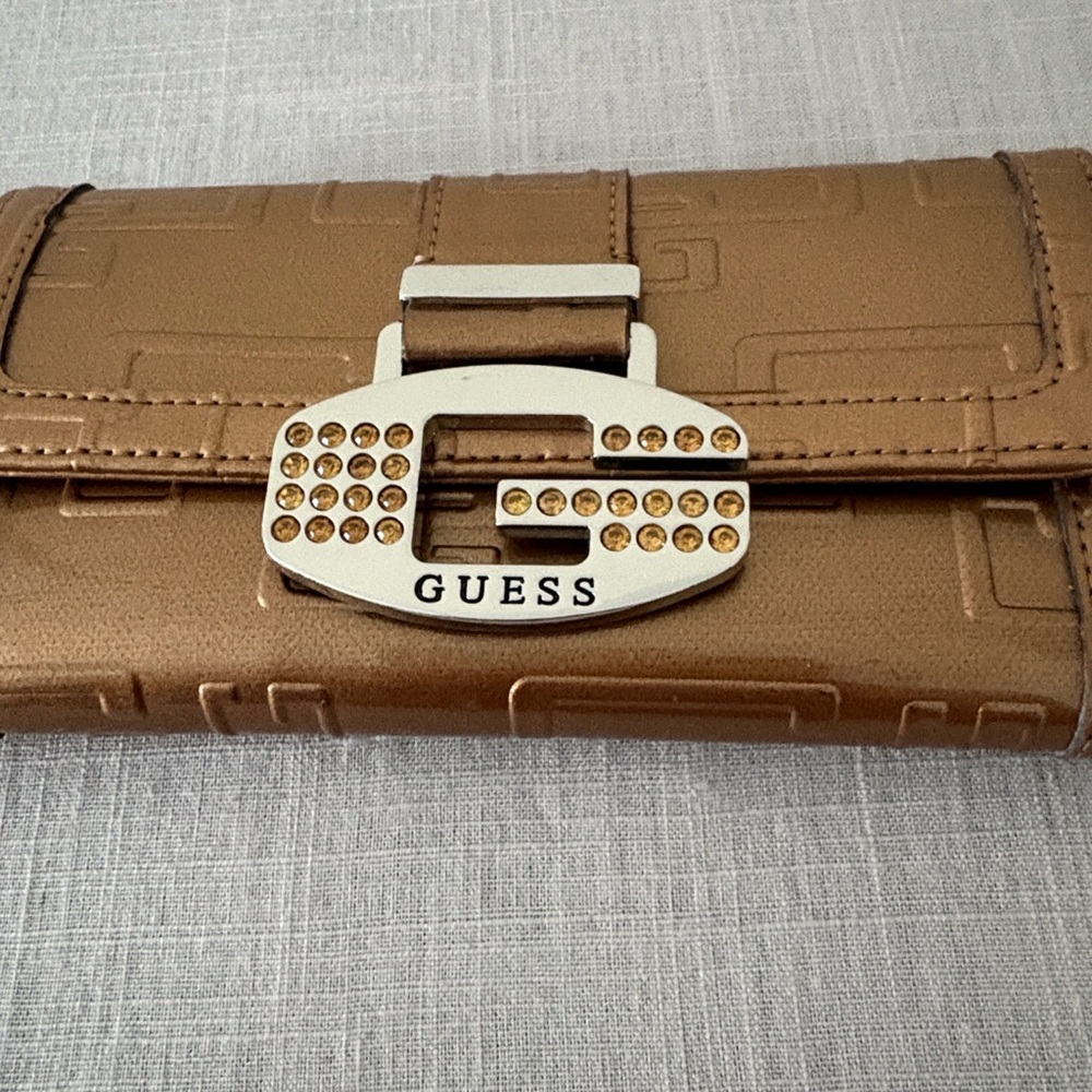 Guess Tan Wallet with Embossed Design - Picture 5 of 8